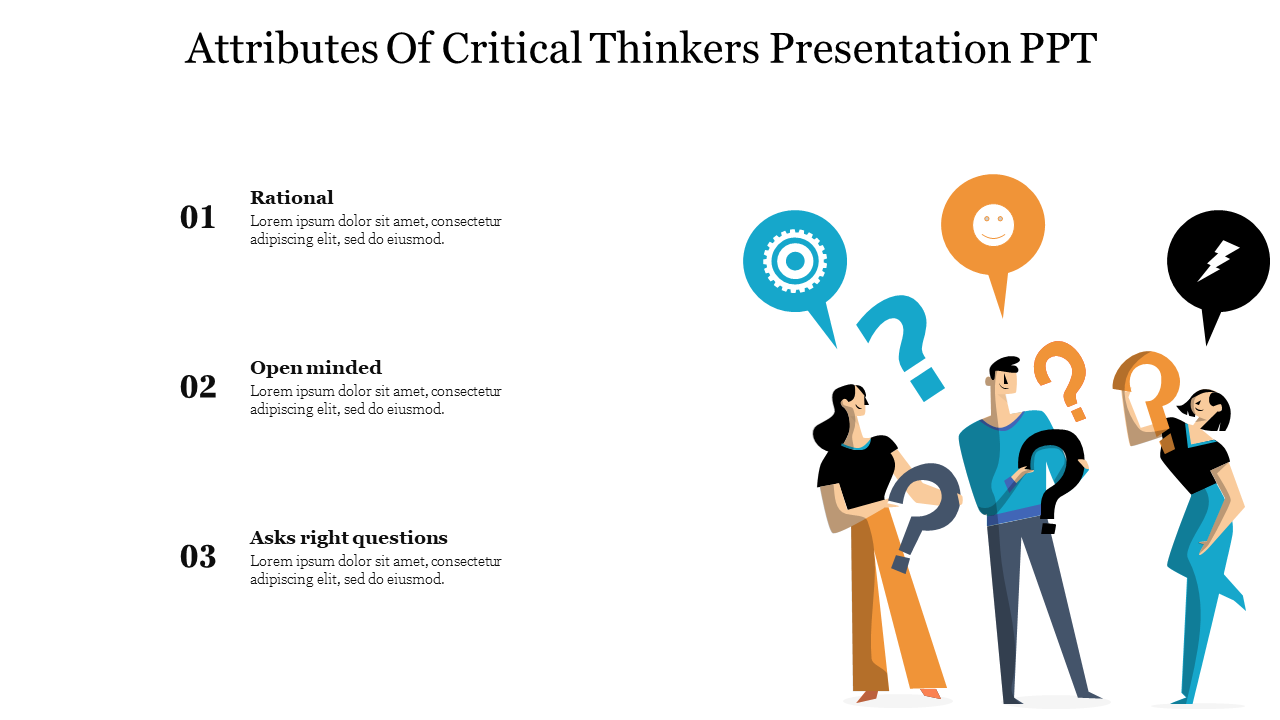 Attributes Of Critical Thinkers Presentation PPT